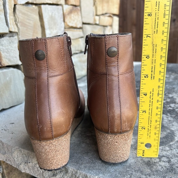 Birkenstock Papillio Ebba Brown Wedge Cork Ankle Boots Anthropologie Sz-36. C - Picture 7 of 14